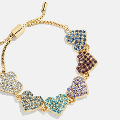 Hearts for Days Kids' Crystal Heart Bracelet - Blue Multi