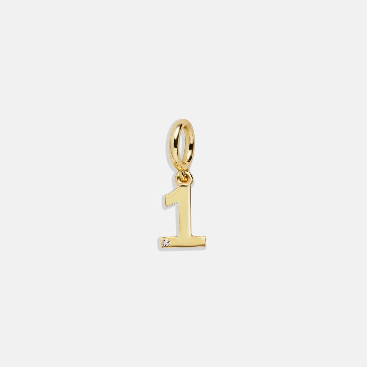 Gold Number Cluster Charm - 1