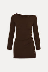 Elsa Off The Shoulder Mini Dress - Amber