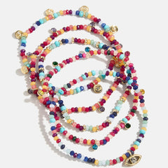 Indya Evil Eye Layered Bracelet Set - Multi