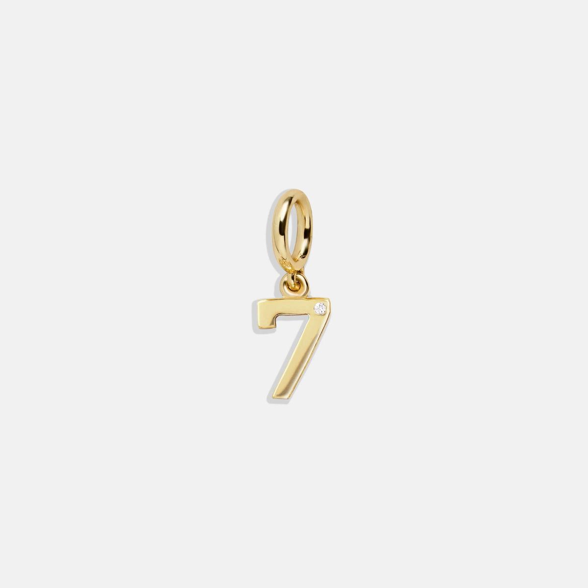 Gold Number Cluster Charm - 7