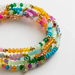 Indya Semi-Precious Layered Bracelet Set  - Multi