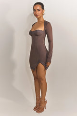 The Long Sleeve Bij Mini in Brown