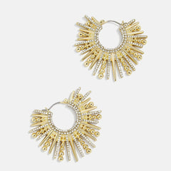Jaskamal Earrings - Gold/Pavé