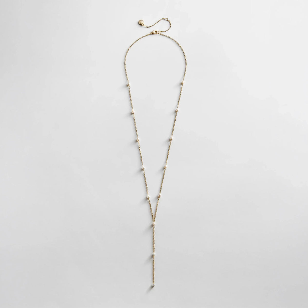 Juliet Pearl Lariat Necklace - Gold/Pearl