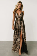Eirena Sparkle Gown | Bronze + Gold
