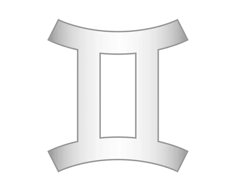 Gemini Zodiac Icon - Silver