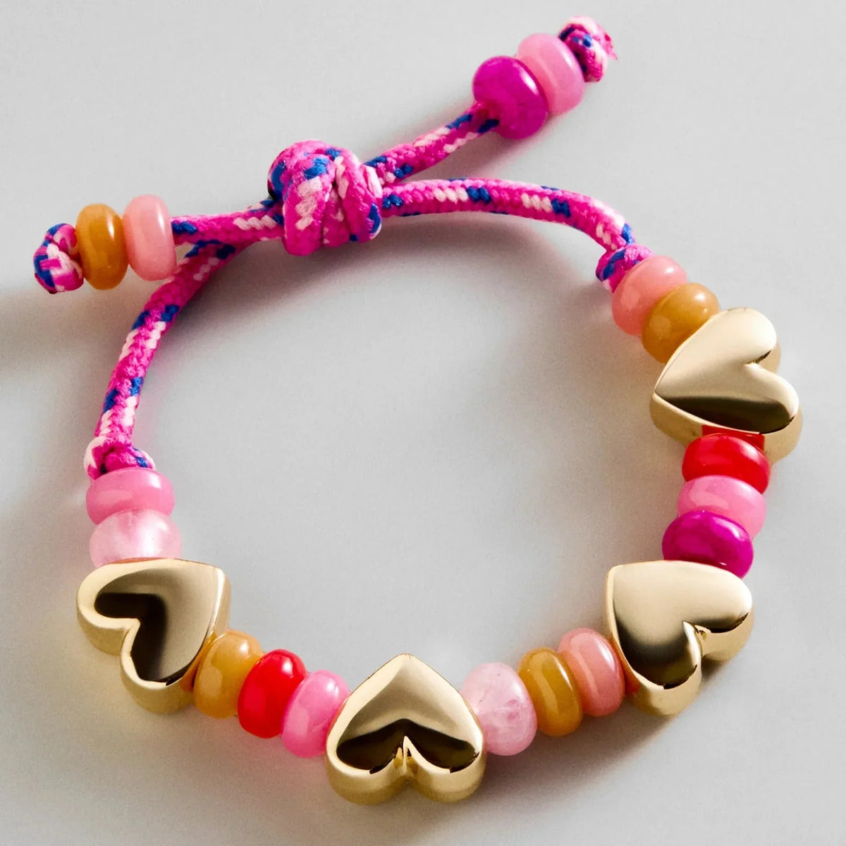 Happy Here Beaded Bracelet - Heart