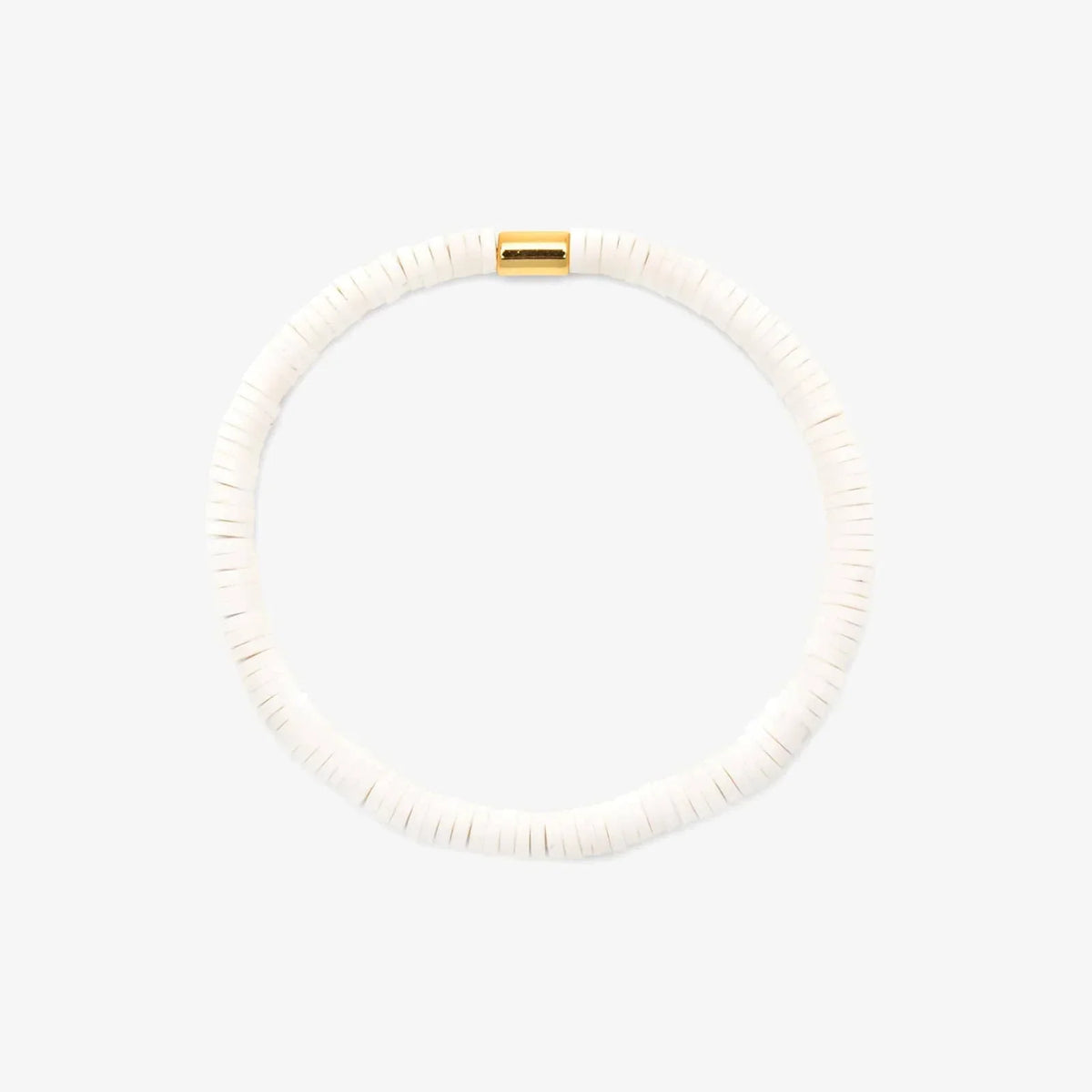 White Seascape Stretch Bracelet