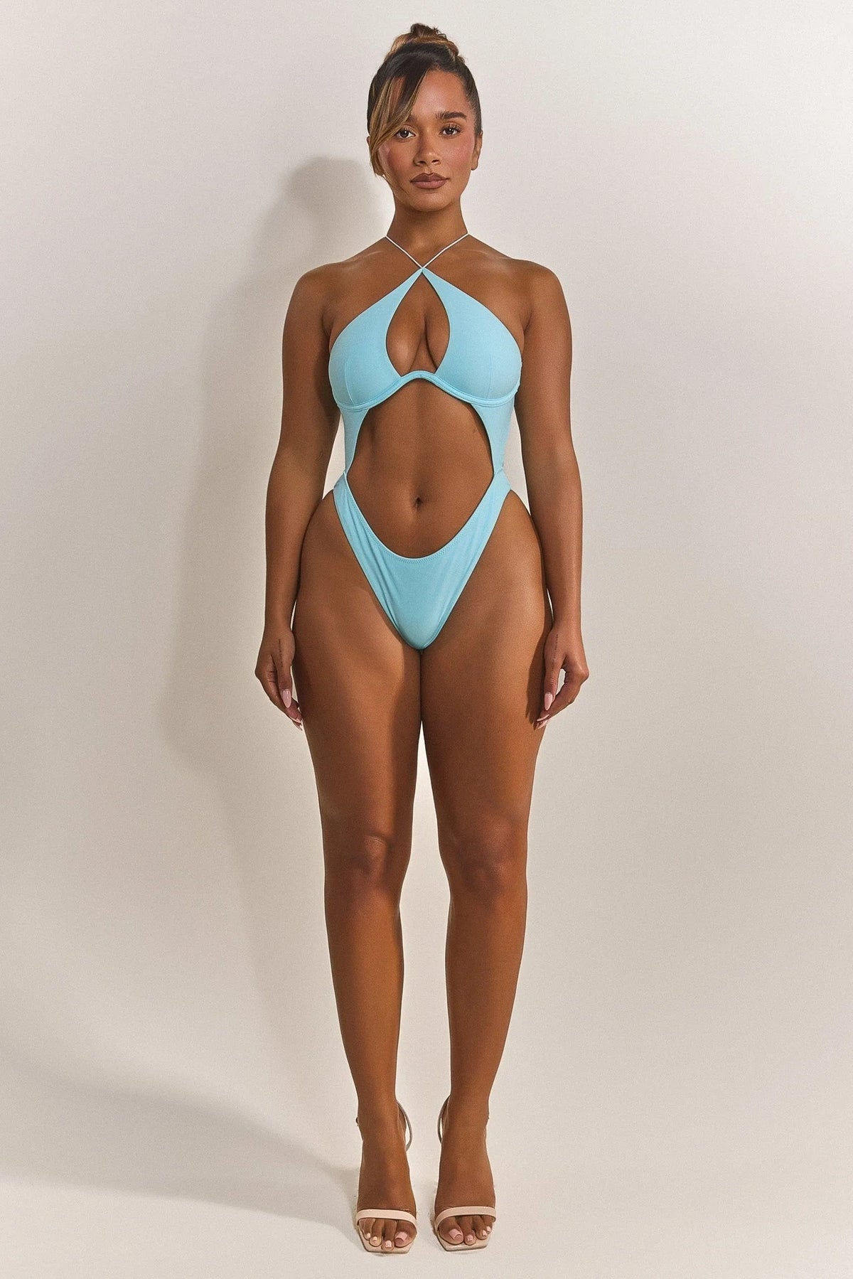 The Kylie Underwire Swim in Powder Blue