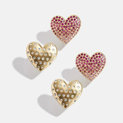 Heart To Heart Kids' Clip-On Earring Set - Pavé Heart Stud