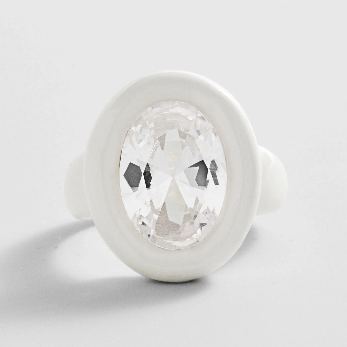 Joy Pop Cubic Zirconia Ring - Clear/White