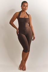 The Natalia Capris in Brown