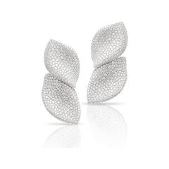 Ruby Diamond Leaf Earrings